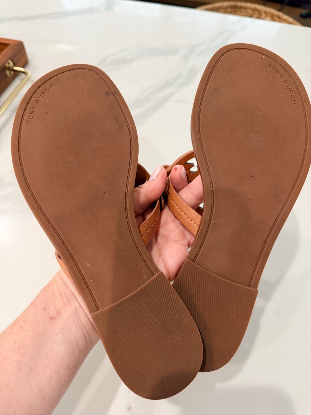 Rare Tory Burch Tan Jeweled miller sandal - Picture 5 of 8